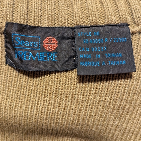 Vintage 70s Suede and Knit Jacket genuine leather tan light brown Shacket - Picture 6 of 7